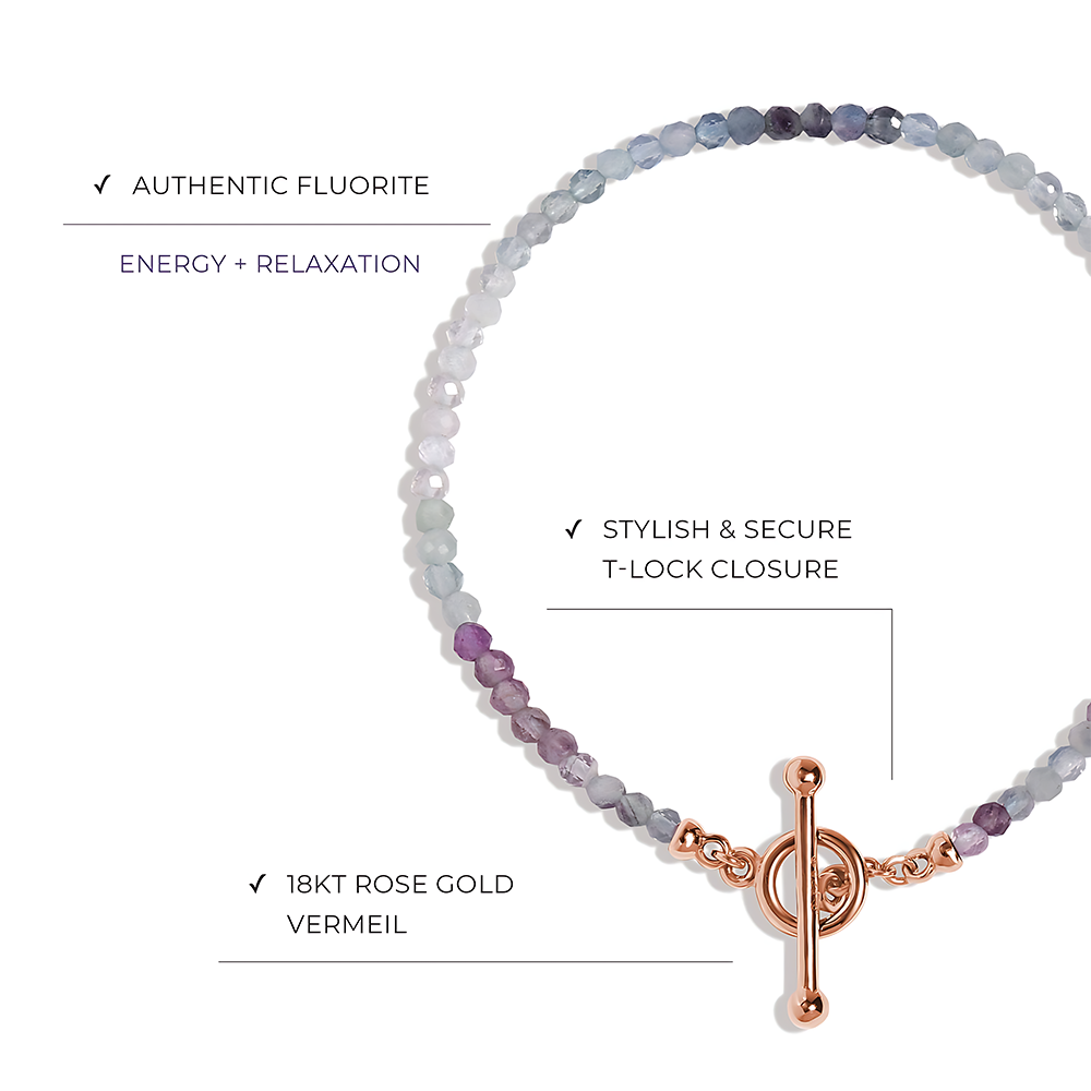 Fluorite T-Lock Beads Bracelet - Raise Your Vibrations