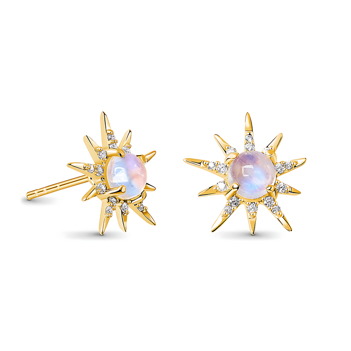 Moonstone Earrings - Starlight Studs