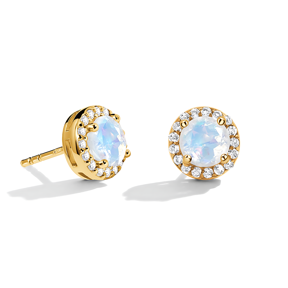 Moonstone Venus Studs - June Birthstone