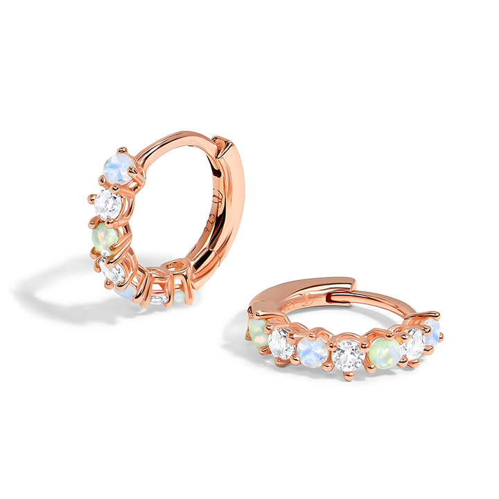 Moonstone Multigem Earrings - Bonny Hoops