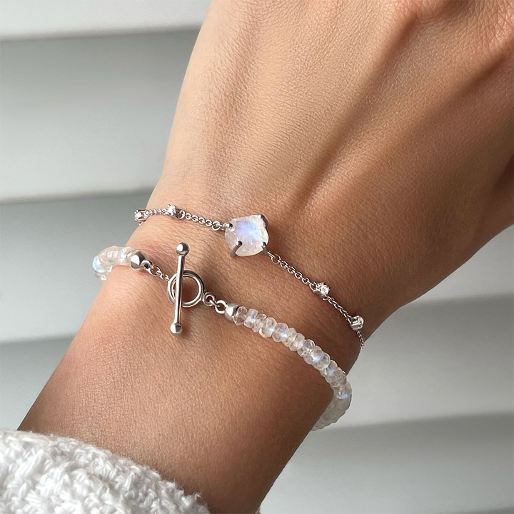 Moonstone Bracelet Stack - Raw Goddess Energy