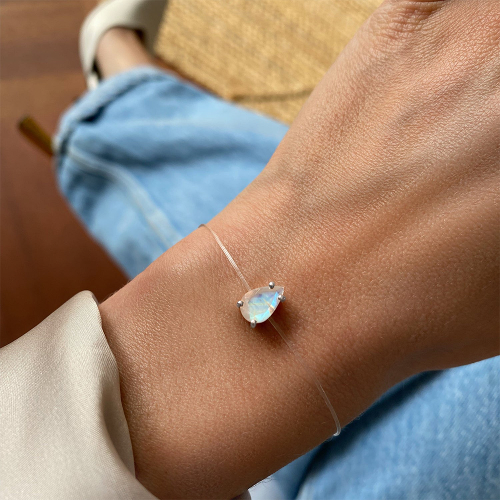 Moonstone Bracelet Floating Sway - June Birthstone