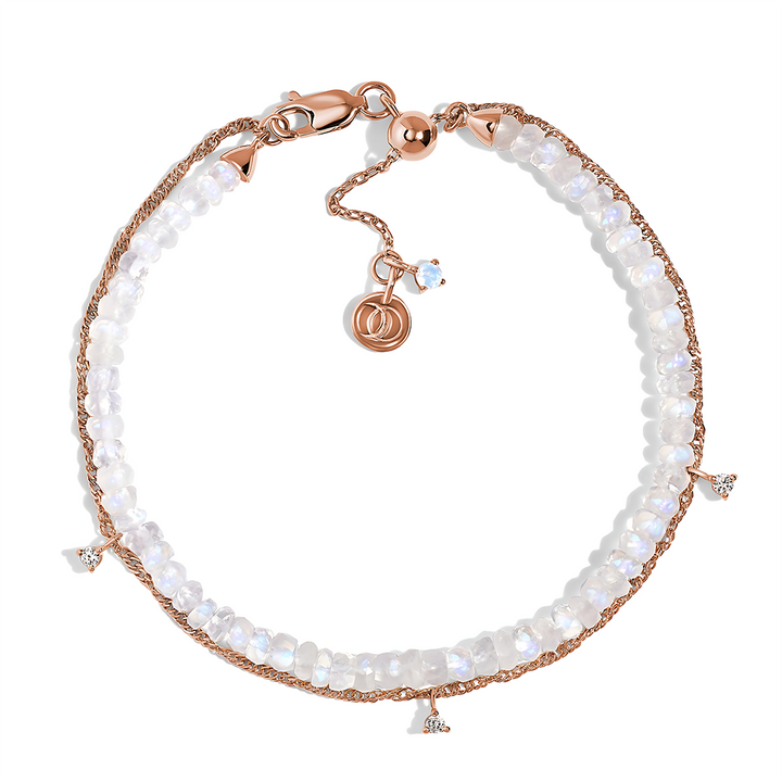 Moonstone Bracelet - Layered Bead Bracelet