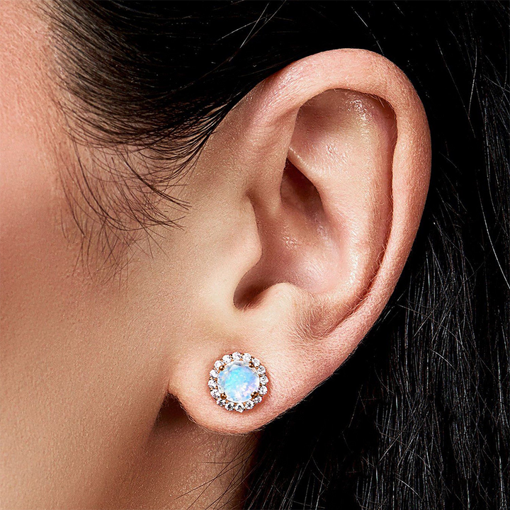 Moonstone Venus Studs - June Birthstone