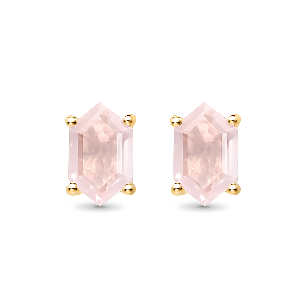 Rose Quartz Earrings - Serenity Studs