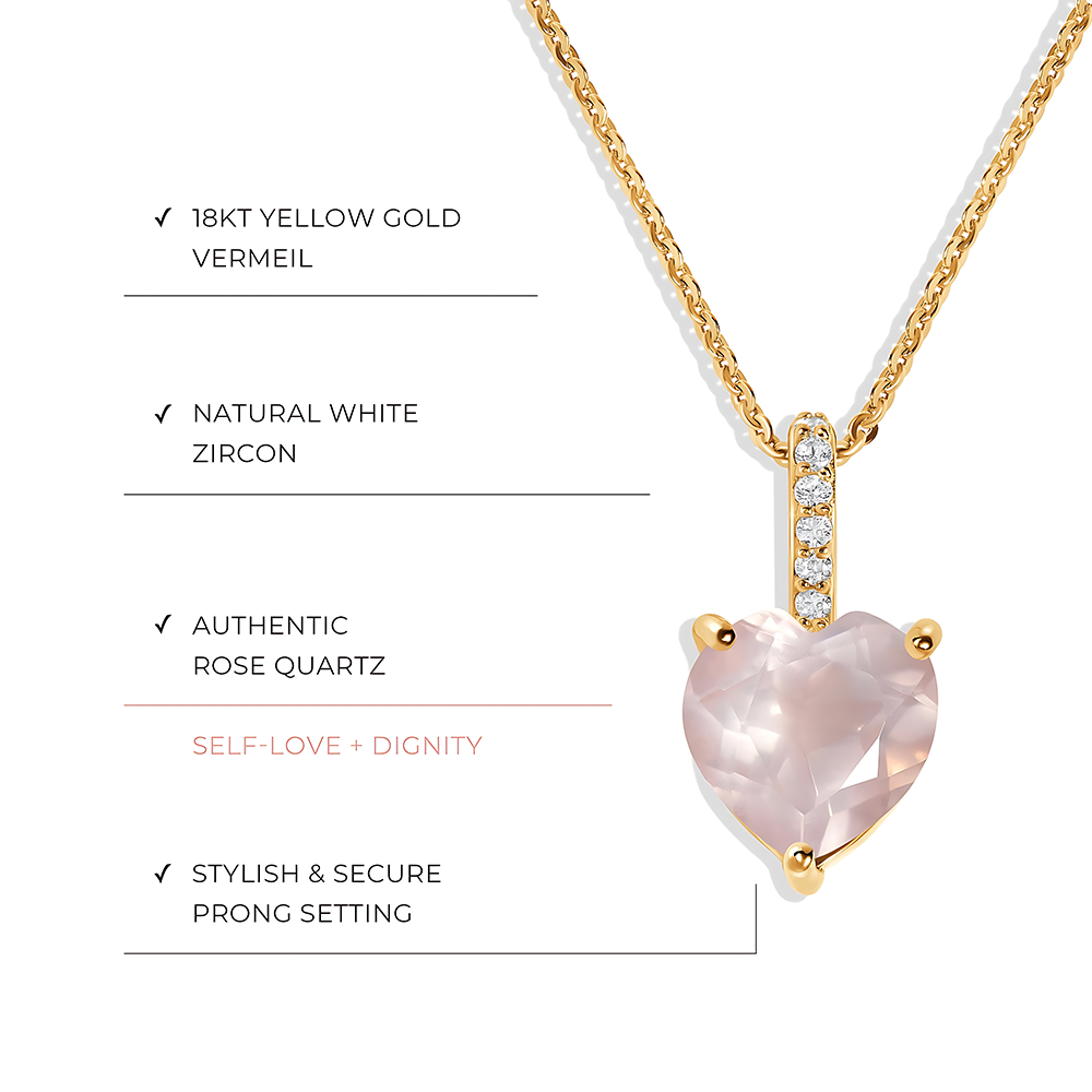 Rose Quartz Necklace - By Your Side