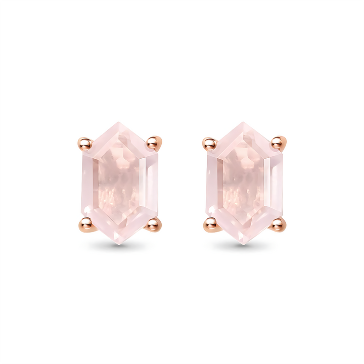 Rose Quartz Earrings - Serenity Studs