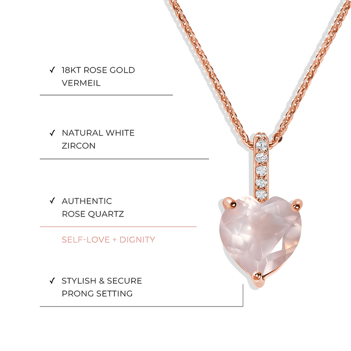 Rose Quartz Necklace - By Your Side