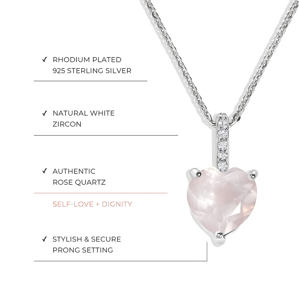 Rose Quartz Necklace - By Your Side