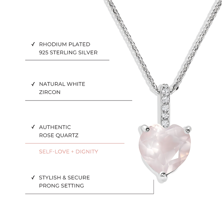 Rose Quartz Necklace - By Your Side