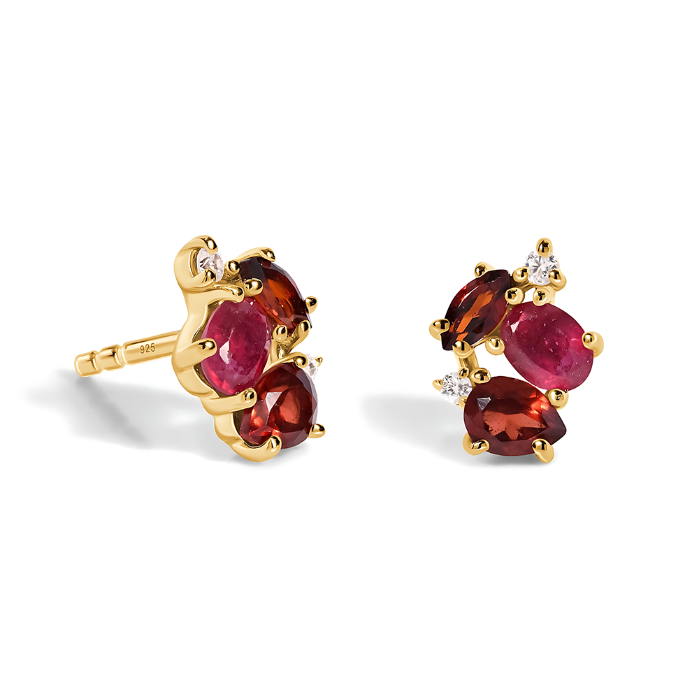 Ruby Garnet Earrings - Orion