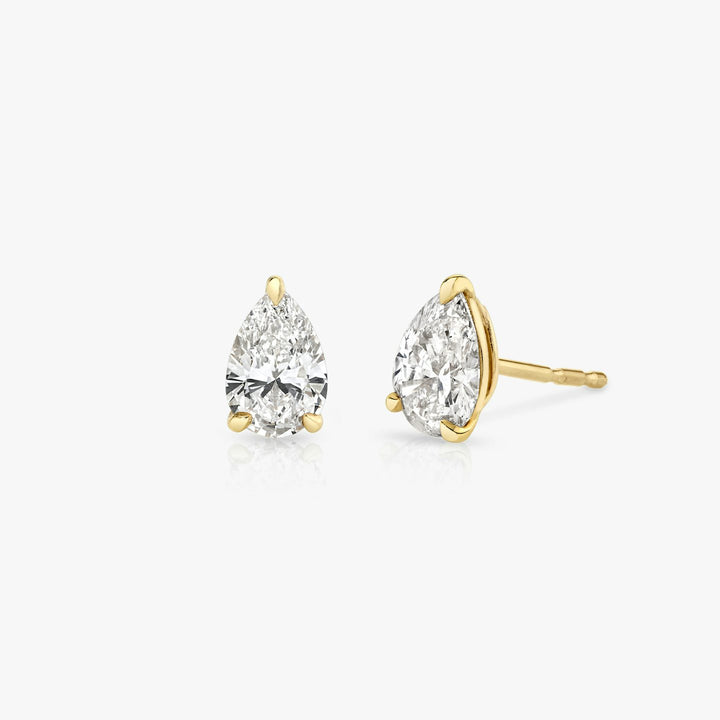 Pear Solitaire Stud