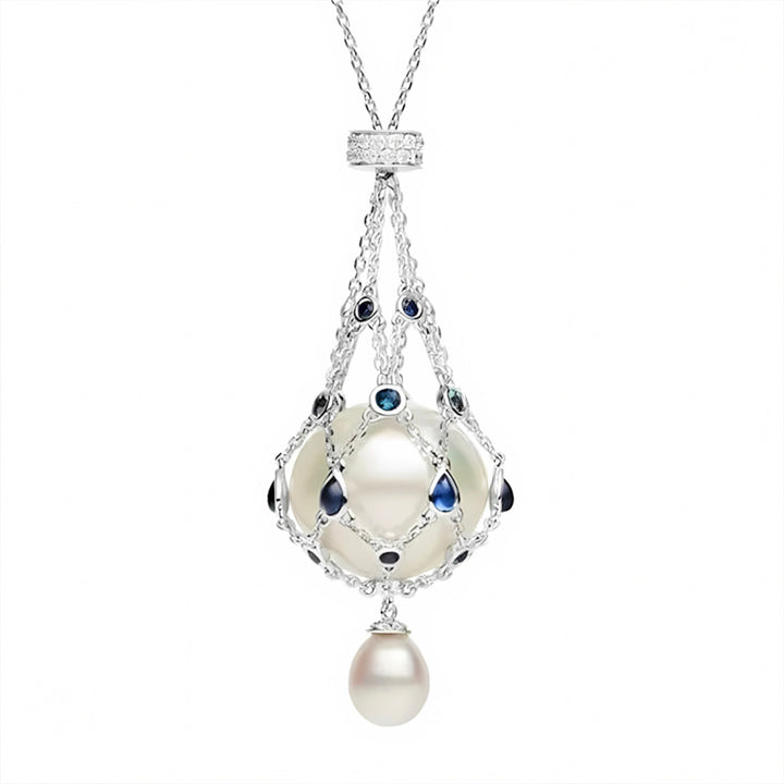 Pearl & Diamond Lavalier Necklace