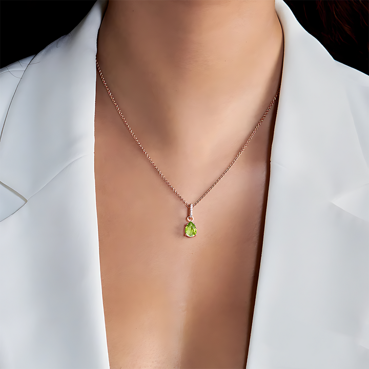 Peridot Necklace Sway - August Birthstone