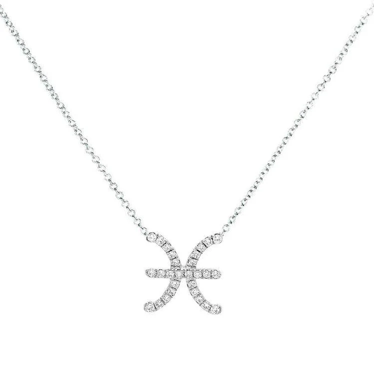 Pisces Diamond Zodiac Necklace