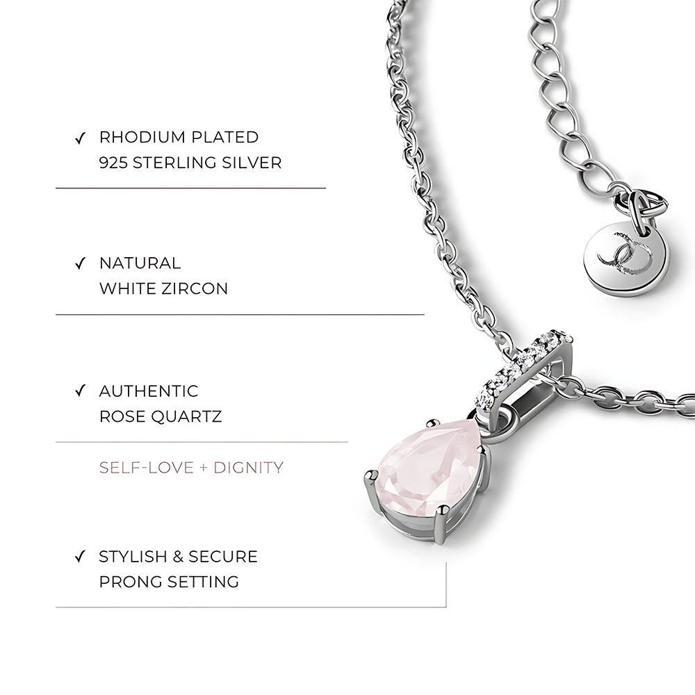 Rose Quartz Necklace - Sway