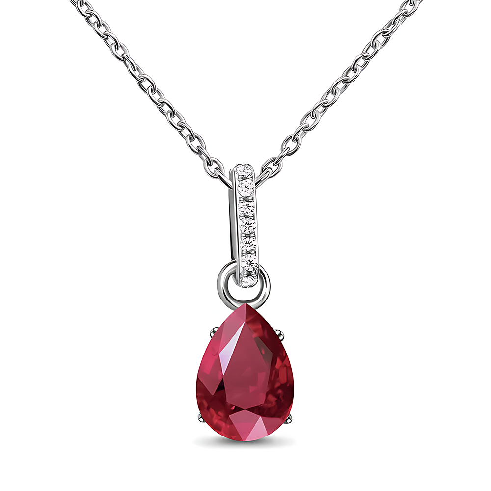 Ruby Necklace Sway - July Birthstone