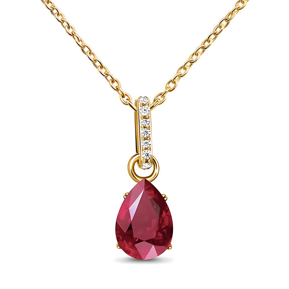 Ruby Necklace Sway - July Birthstone