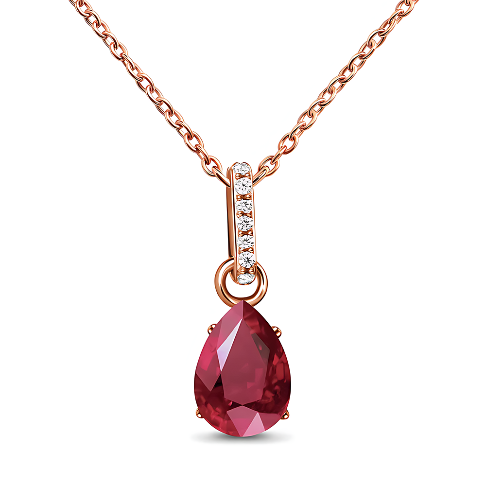 Ruby Necklace Sway - July Birthstone