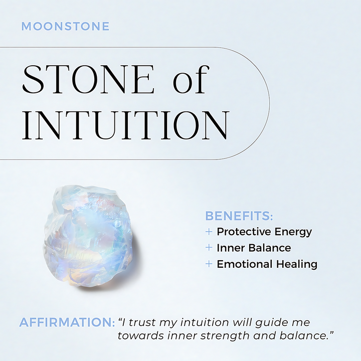 Raw Crystal Bracelet - Moonstone 'Intuition'