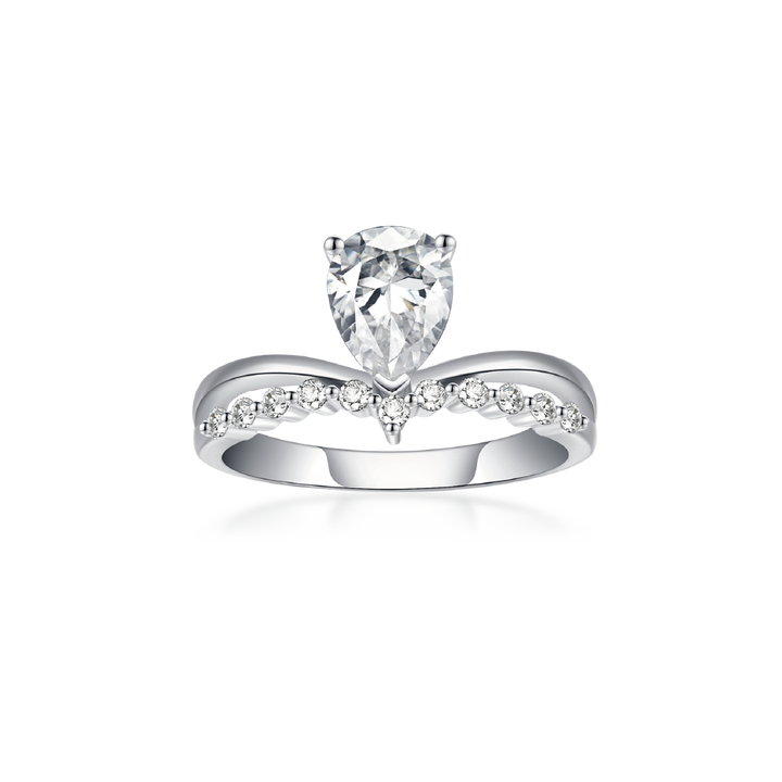 The Peer Cut Pavé Engagement Ring