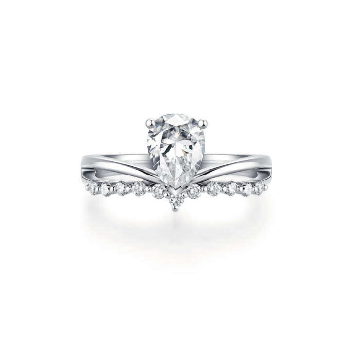 The Peer Cut Pavé Engagement Ring