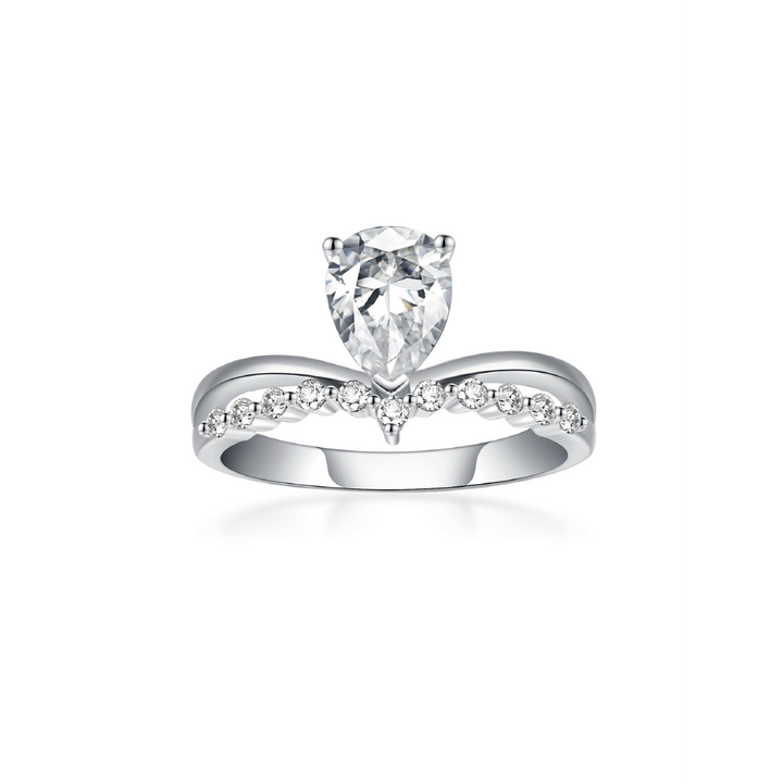 The Peer Cut Pavé Engagement Ring