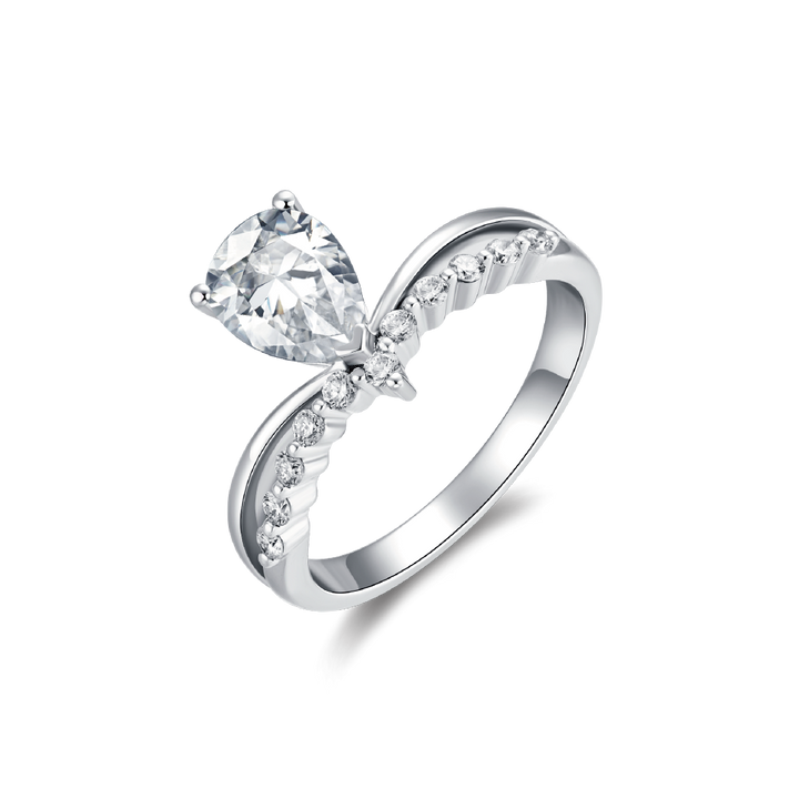 The Peer Cut Pavé Engagement Ring