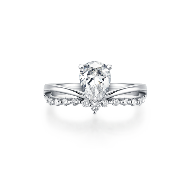 The Peer Cut Pavé Engagement Ring